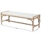 Bali & Pari Nasim Modern Bohemian Natural Seagrass and Metal Accent Bench 240-13450-ZORO - alternate 4